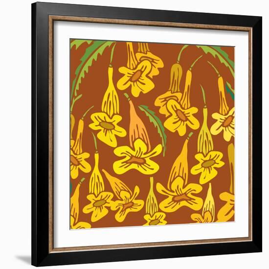 Flowers, Yellow Trumpetbush Color-Belen Mena-Framed Giclee Print