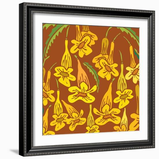 Flowers, Yellow Trumpetbush Color-Belen Mena-Framed Giclee Print