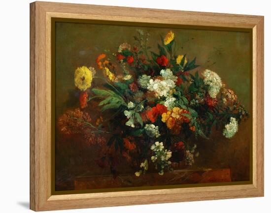 Flowers-Eugene Delacroix-Framed Premier Image Canvas