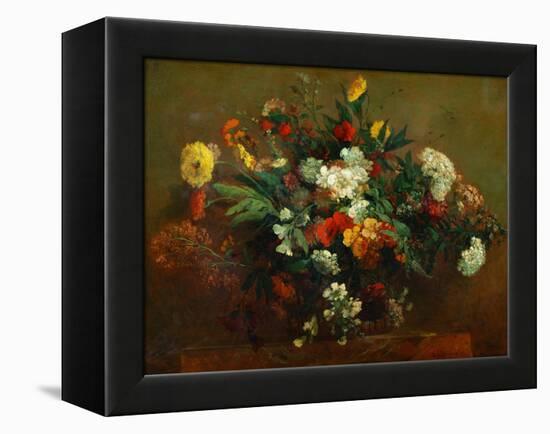 Flowers-Eugene Delacroix-Framed Premier Image Canvas