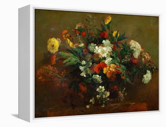 Flowers-Eugene Delacroix-Framed Premier Image Canvas