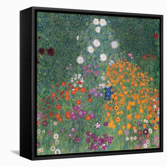 Flowery Garden-Gustav Klimt-Framed Stretched Canvas