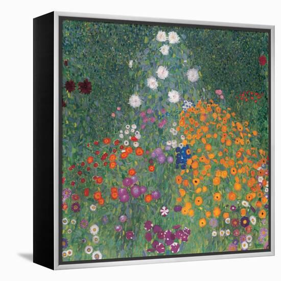 Flowery Garden-Gustav Klimt-Framed Stretched Canvas