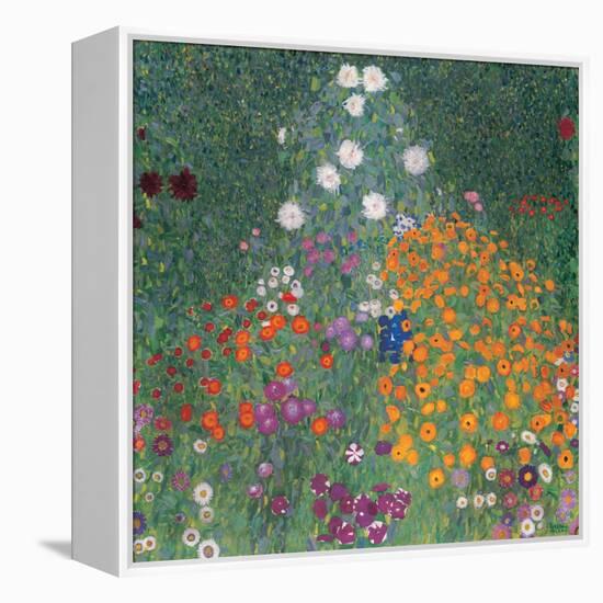 Flowery Garden-Gustav Klimt-Framed Stretched Canvas