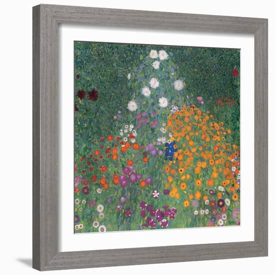 Flowery Garden-Gustav Klimt-Framed Premium Giclee Print