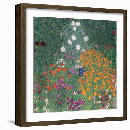 Flowery Garden-Gustav Klimt-Framed Premium Giclee Print