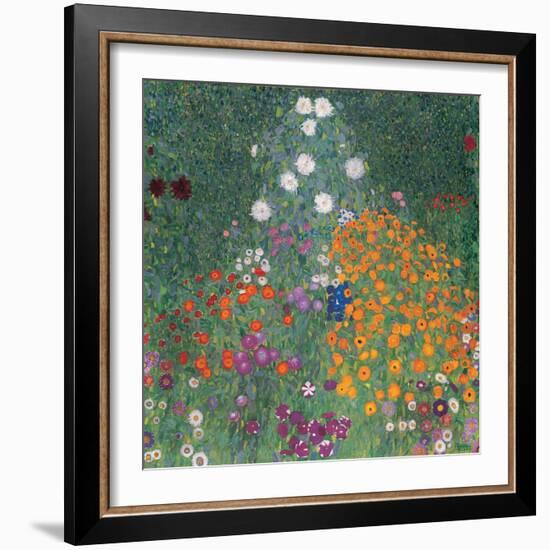 Flowery Garden-Gustav Klimt-Framed Premium Giclee Print