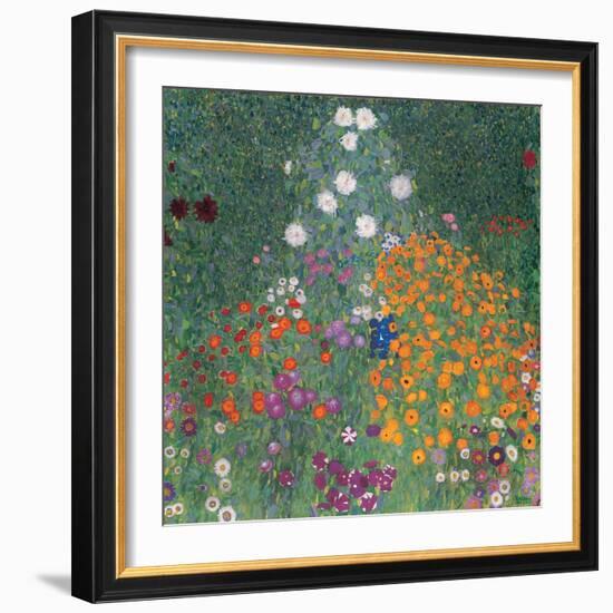 Flowery Garden-Gustav Klimt-Framed Premium Giclee Print