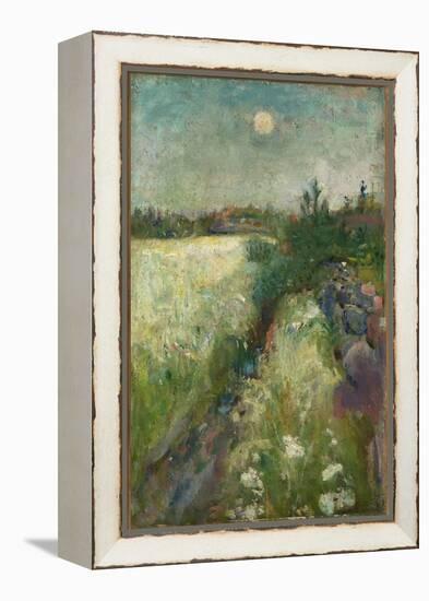 Flowery Meadow at Veierland, 1887 (Oil on Cardboard Mounted Canvas)-Edvard Munch-Framed Premier Image Canvas