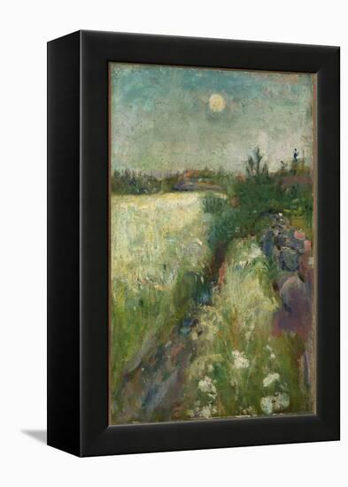 Flowery Meadow at Veierland, 1887 (Oil on Cardboard Mounted Canvas)-Edvard Munch-Framed Premier Image Canvas