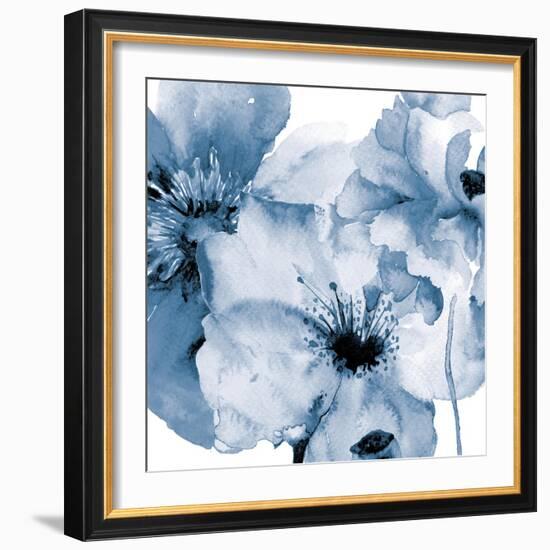 Flowing Flowers 2-Victoria Brown-Framed Art Print