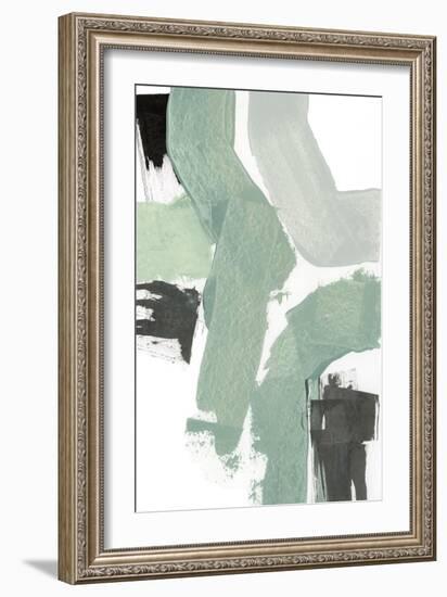 Flowing Green II-null-Framed Art Print