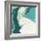 Flowing Teal I-Studio W-Framed Art Print