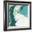 Flowing Teal I-Studio W-Framed Art Print