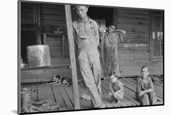 Floyd Burroughs and Tengle children in Hale County, Alabama, 1936-Walker Evans-Mounted Photographic Print