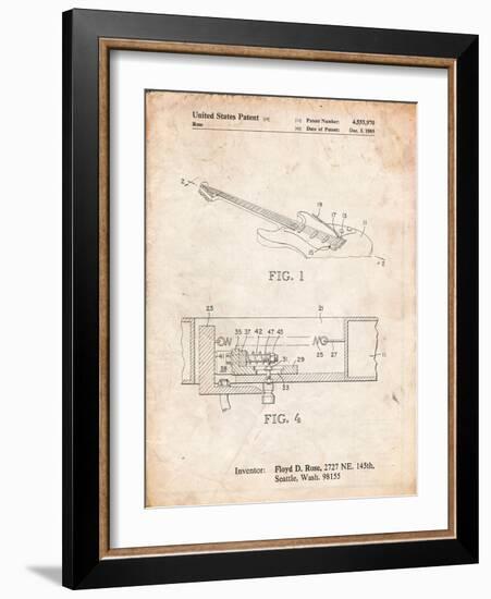 Floyd Rose Tremolo Patent-Cole Borders-Framed Art Print