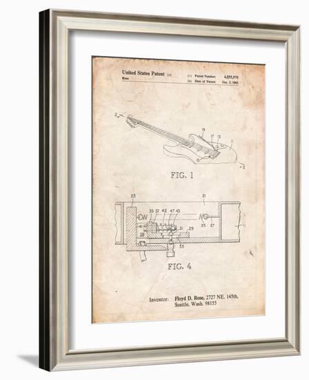 Floyd Rose Tremolo Patent-Cole Borders-Framed Art Print