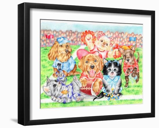 Fluffie Football-Karen Middleton-Framed Giclee Print