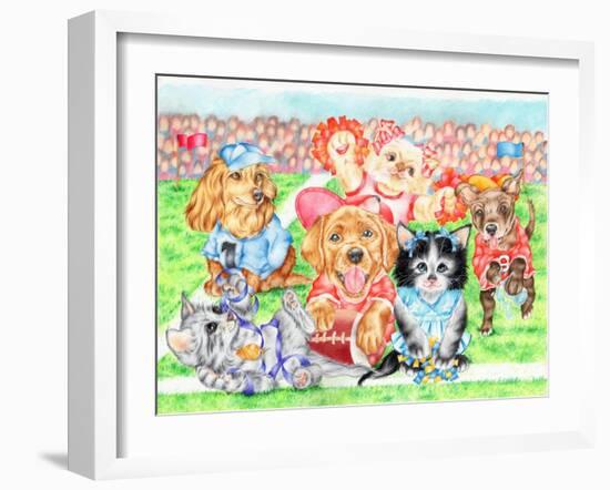 Fluffie Football-Karen Middleton-Framed Giclee Print