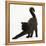 Fluffy Black Kitten, 12 Weeks Old, Stretching-Mark Taylor-Framed Premier Image Canvas