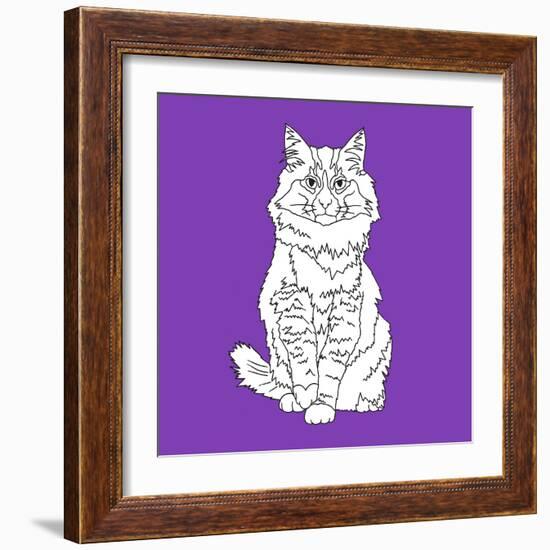 Fluffy Cat-Anna Nyberg-Framed Art Print