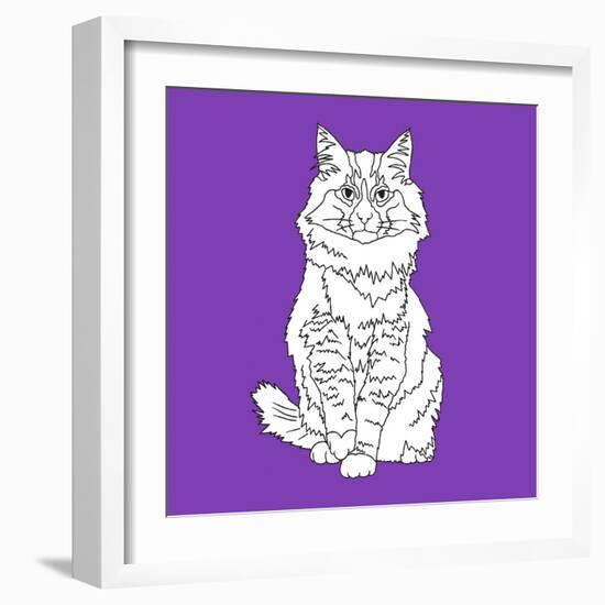 Fluffy Cat-Anna Nyberg-Framed Art Print