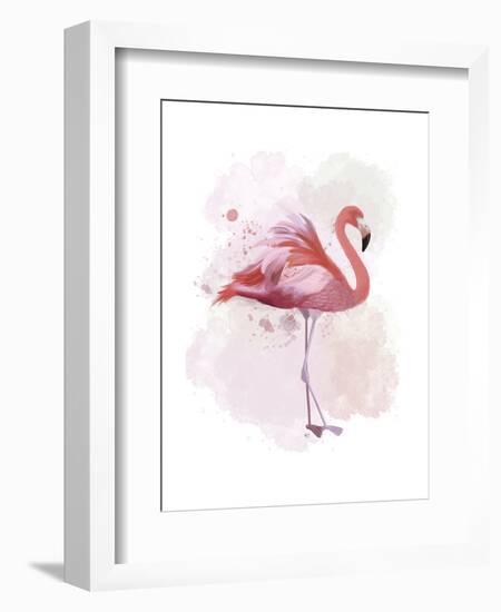 Fluffy Flamingo 2-Fab Funky-Framed Art Print