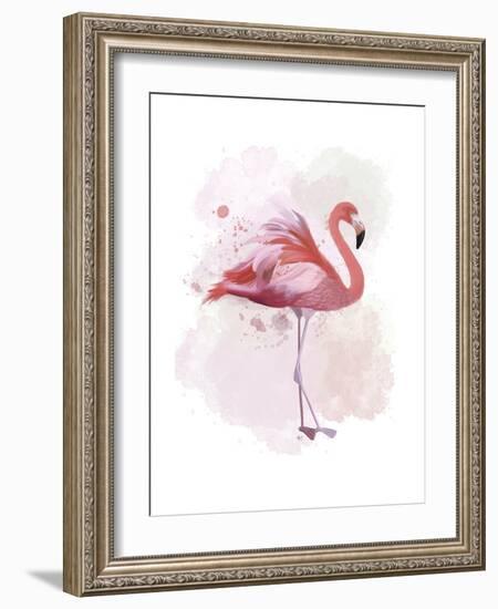 Fluffy Flamingo 2-Fab Funky-Framed Art Print