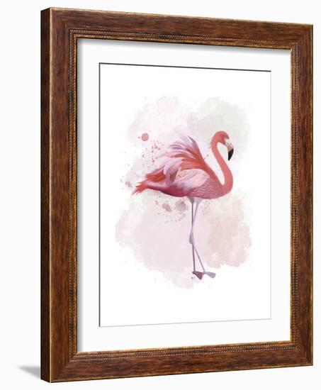 Fluffy Flamingo 2-Fab Funky-Framed Art Print