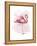 Fluffy Flamingo 2-Fab Funky-Framed Stretched Canvas