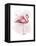 Fluffy Flamingo 2-Fab Funky-Framed Stretched Canvas