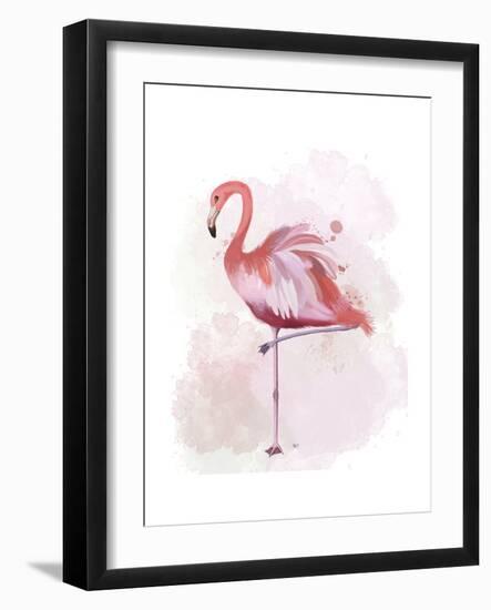 Fluffy Flamingo 4-Fab Funky-Framed Art Print