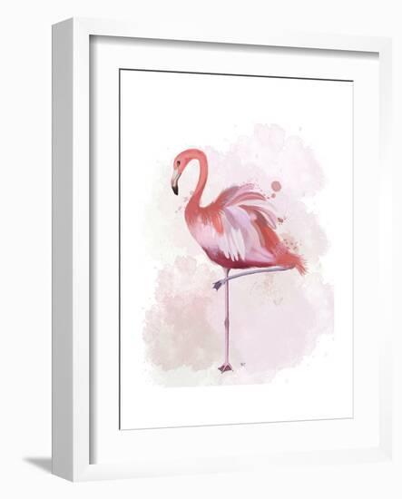 Fluffy Flamingo 4-Fab Funky-Framed Art Print