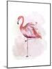 Fluffy Flamingo 4-Fab Funky-Mounted Art Print