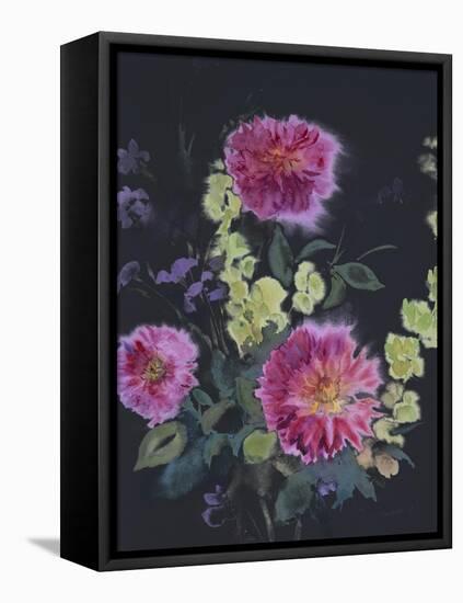 Fluid Flowers 2-Marietta Cohen Art and Design-Framed Premier Image Canvas