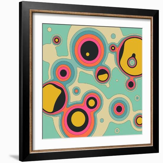 Fluid Geometrics 3-Jazzberry Blue-Framed Giclee Print