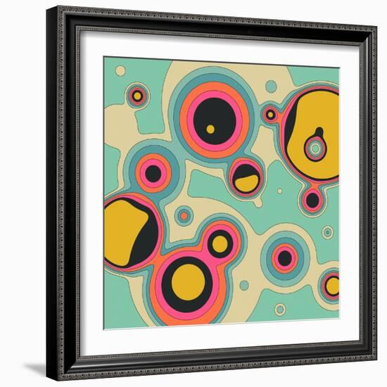 Fluid Geometrics 3-Jazzberry Blue-Framed Giclee Print