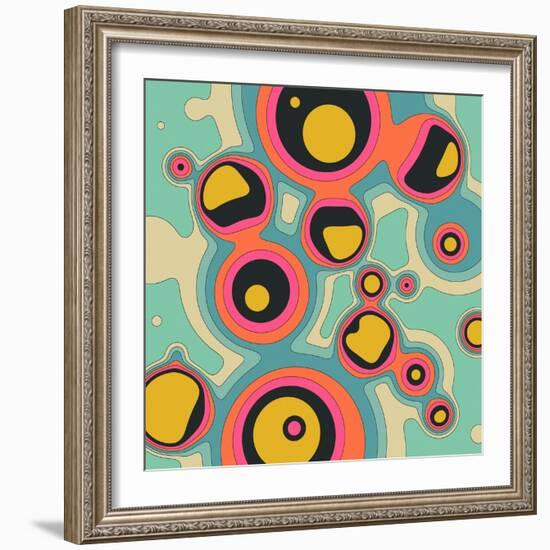 Fluid Geometrics 4-Jazzberry Blue-Framed Giclee Print