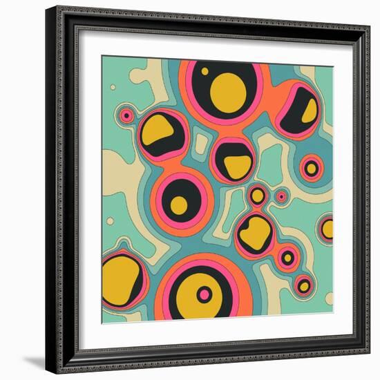 Fluid Geometrics 4-Jazzberry Blue-Framed Giclee Print