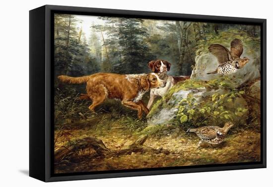 Flushed: Ruffed Grouse Shooting, 1857-Arthur Fitzwilliam Tait-Framed Premier Image Canvas