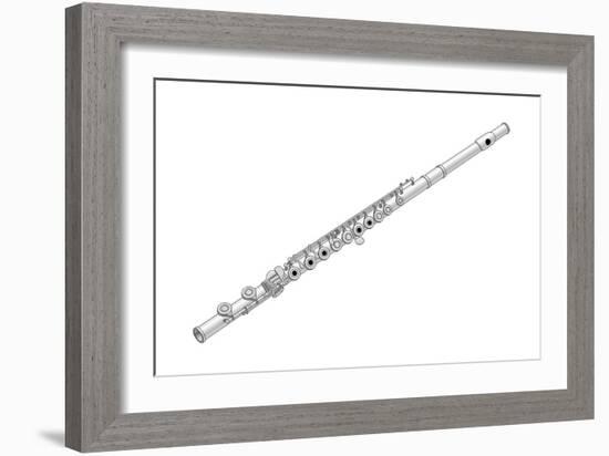 Flute, Woodwind, Musical Instrument-Encyclopaedia Britannica-Framed Art Print