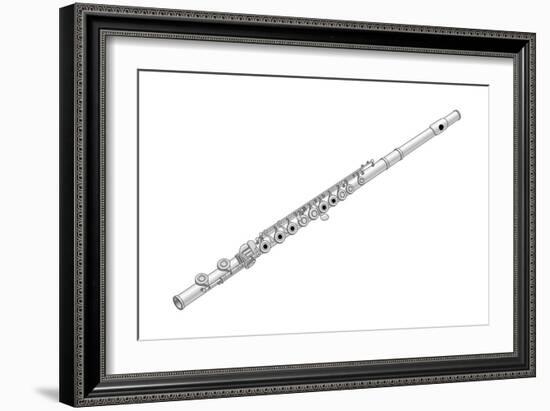 Flute, Woodwind, Musical Instrument-Encyclopaedia Britannica-Framed Art Print