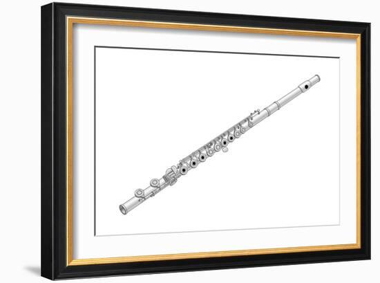 Flute, Woodwind, Musical Instrument-Encyclopaedia Britannica-Framed Art Print