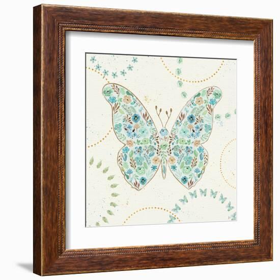 Flutterby Blooms I-Jess Aiken-Framed Art Print