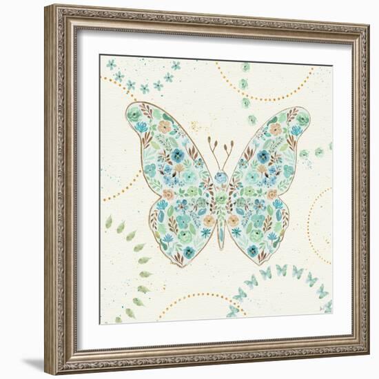 Flutterby Blooms I-Jess Aiken-Framed Art Print