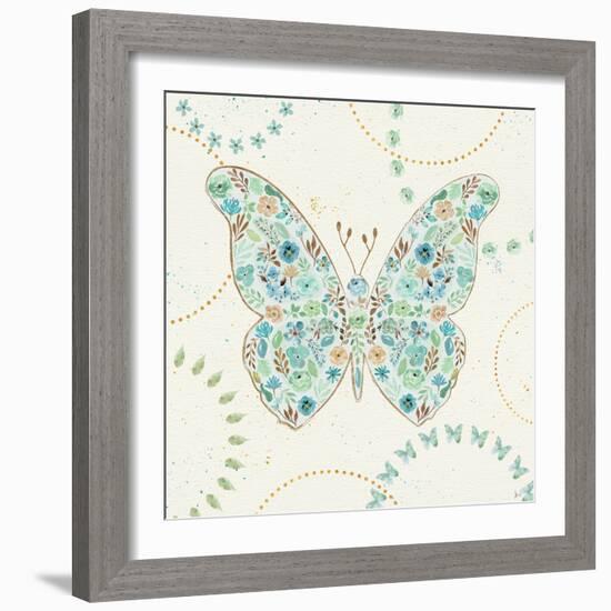 Flutterby Blooms I-Jess Aiken-Framed Art Print