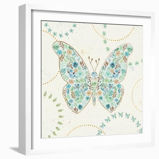 Flutterby Blooms I-Jess Aiken-Framed Art Print