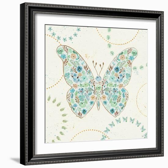 Flutterby Blooms I-Jess Aiken-Framed Art Print