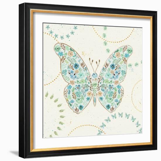 Flutterby Blooms I-Jess Aiken-Framed Art Print