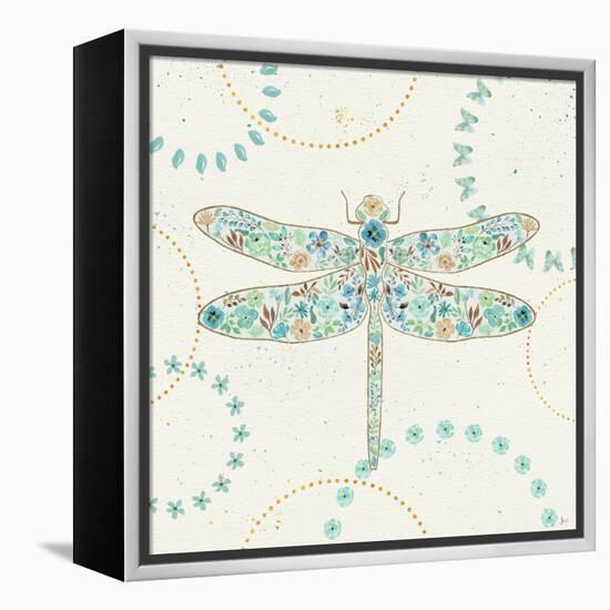 Flutterby Blooms II-Jess Aiken-Framed Stretched Canvas